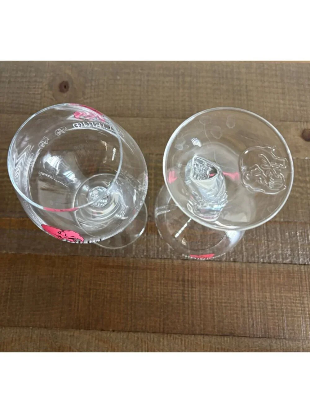Delirium Stemmed Chalice Beer Glass Pink Elephant Set of 2 Glasses‎ Belgium